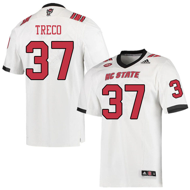 Men #37 Nicholas Treco NC State Wolfpack College Football Jerseys Sale-White